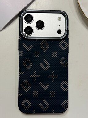 Dark Blue Pixeled Phone Case